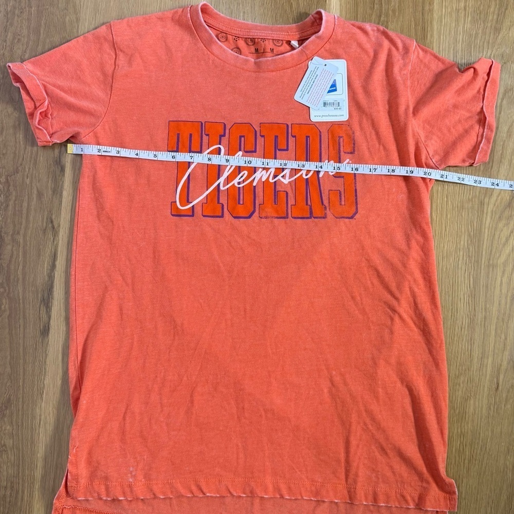 NWT Pressbox Clemson Tigers Orange Short Sleeve Collegiate Graphic Tee women’s M - Picture 3 of 8